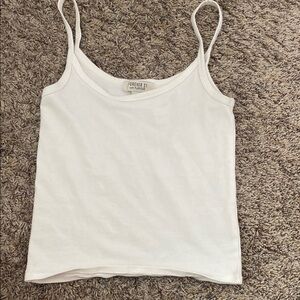 Forever 21 Cream Fitted Crop Camisole